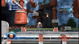 Orange Wisp lets Sonic to take off into the air at high speeds, dealing damage to those caught in its path, before letting Sonic glide through the air upon deactivation.