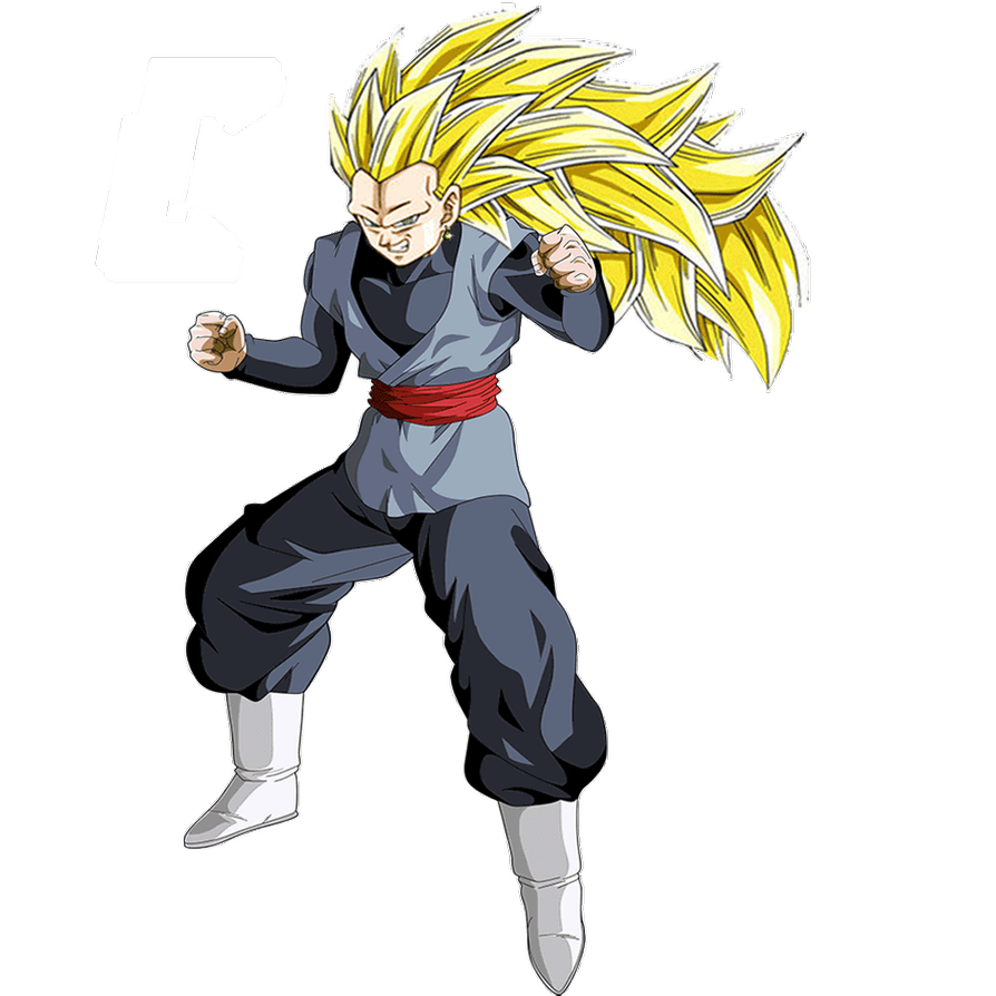 Black Goku SSJ 3, png