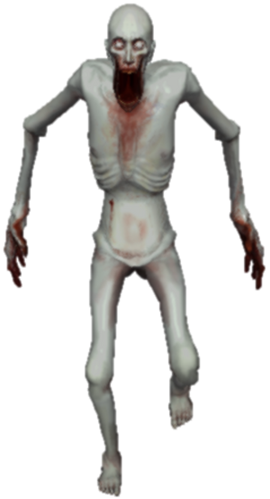 SCP 096 is a humanoid creature measuring approximately 2.38 meters in