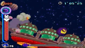 Violet Void transmogrifies Sonic into a black hole that grows the more Sonic pulls in, giving him his own gravitational pull to match. Anything that is either sucked into or makes contact with Sonic's epicenter vanishes without a trace.