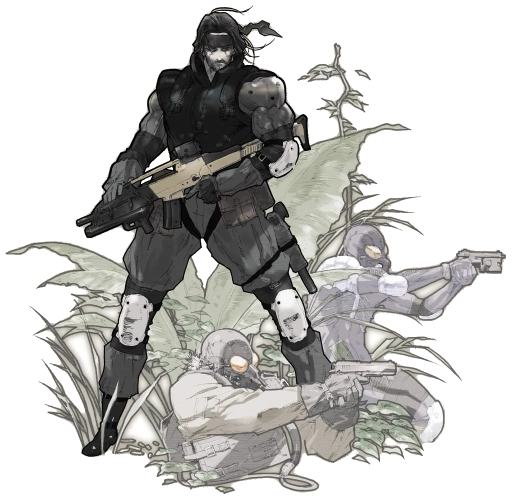 portrait of Solid Snake, screenshot from Fullmetal