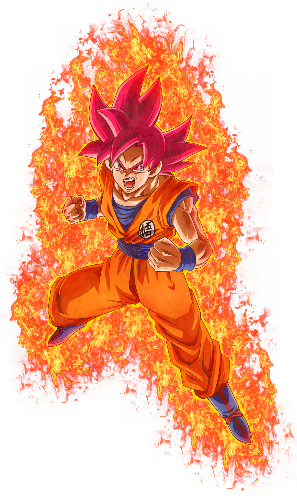 SSJG(Super Saiyan God) Goku, as my favorite manga characte…