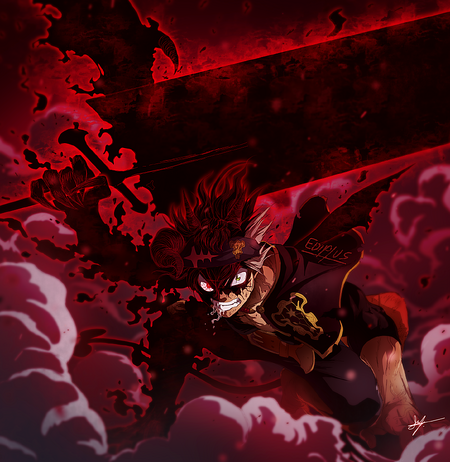 Red and Black: Asta Union Mode! Fanart/Wallpaper that I made : r