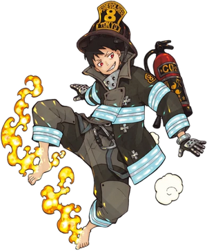 Fire Force Bronzing Anime Characters Shinra Kusakabe Princess