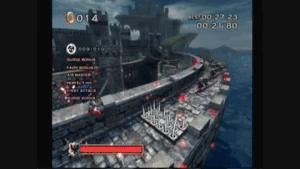 Sonic using Soul Surge within mid-air.