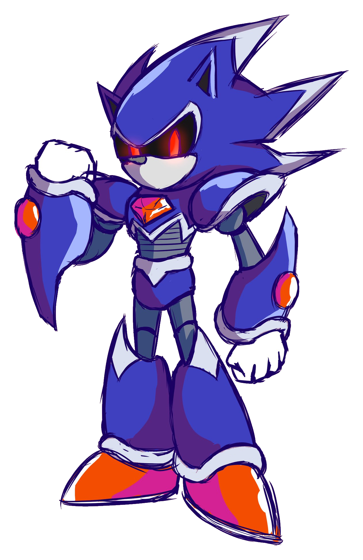 𓂀 𝔹𝕃𝕌𝔹𝕆𝕋 𓂀 on X: Guys, Mecha Sonic is GROSSLY over due for a  update SA style profile picture. Not to rip on the artists who made these  renders, but Mecha Sonic's