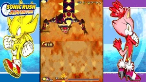 Super Sonic using his Deflect technique to harmlessly bat away attacks.