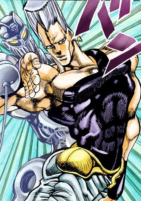 Download Jean Pierre Polnareff strikes a pose in a stunning fan