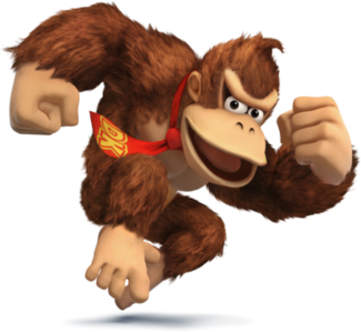 full body portrait of donkey kong, artwork by shigeru