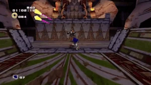 Sonic using the Magic Hands to trap an enemy.