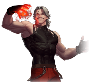 Goenitz laughing of The King of Fighters movie and taking another eye from  Rugal : r/kof