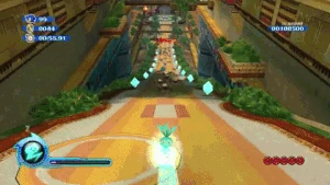 Cyan Laser can be used by Sonic for quick traversal across the battlefield or for devastating impacts when ramming into enemies.