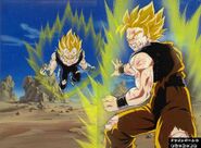 A cel of Super Saiyan 2 Goku and Vegeta