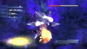 Super Sonic using his Arrow of Light technique.