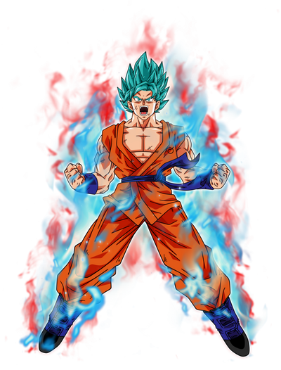 Mau sắc cực kỳ chói lọi và bắt mắt - hãy xem hình vẽ siêu phẩm của Songoku Super Saiyan Blue!