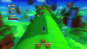 Black Bomb transforms Sonic into an ever-growing bomb that progressively gets larger as he takes out more enemies. As he grows, the blast once he detonates gets larger as well.