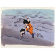 A cel of Goku and Gohan