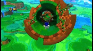 One of Sonic's methods of defensive traversal.