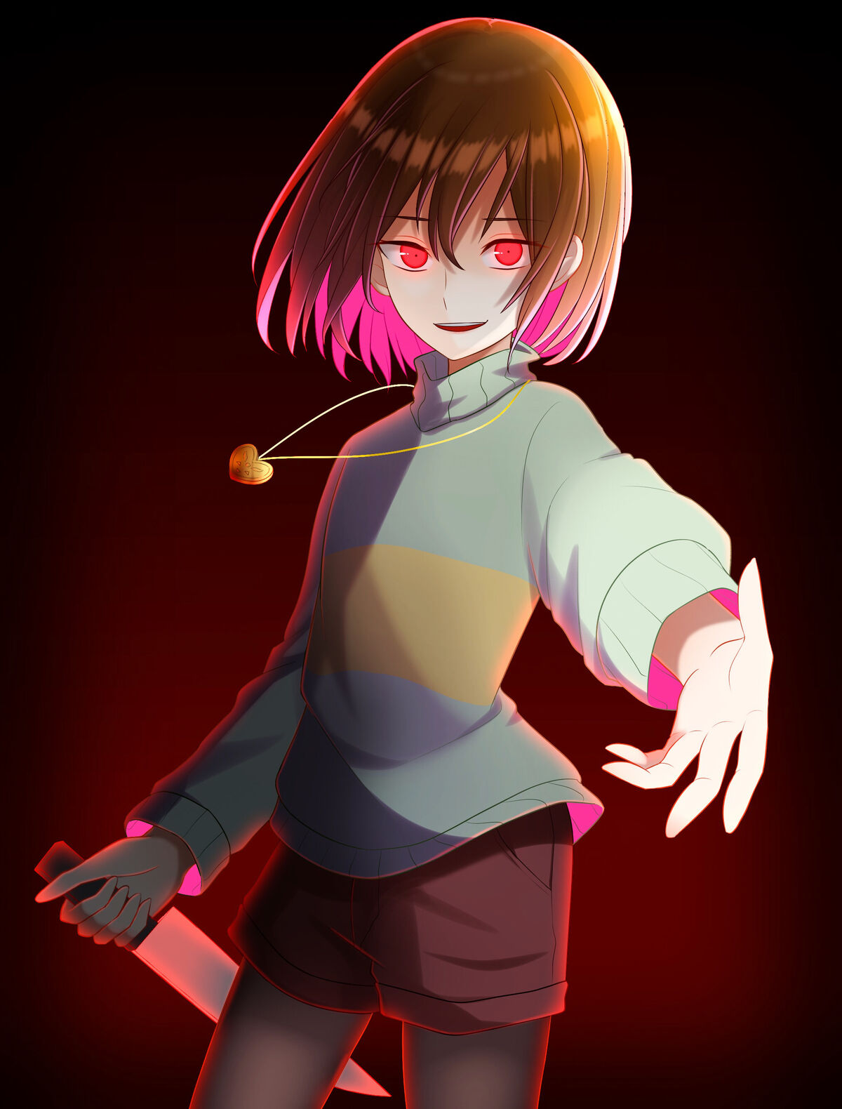 Artistic depiction of chara from undertale