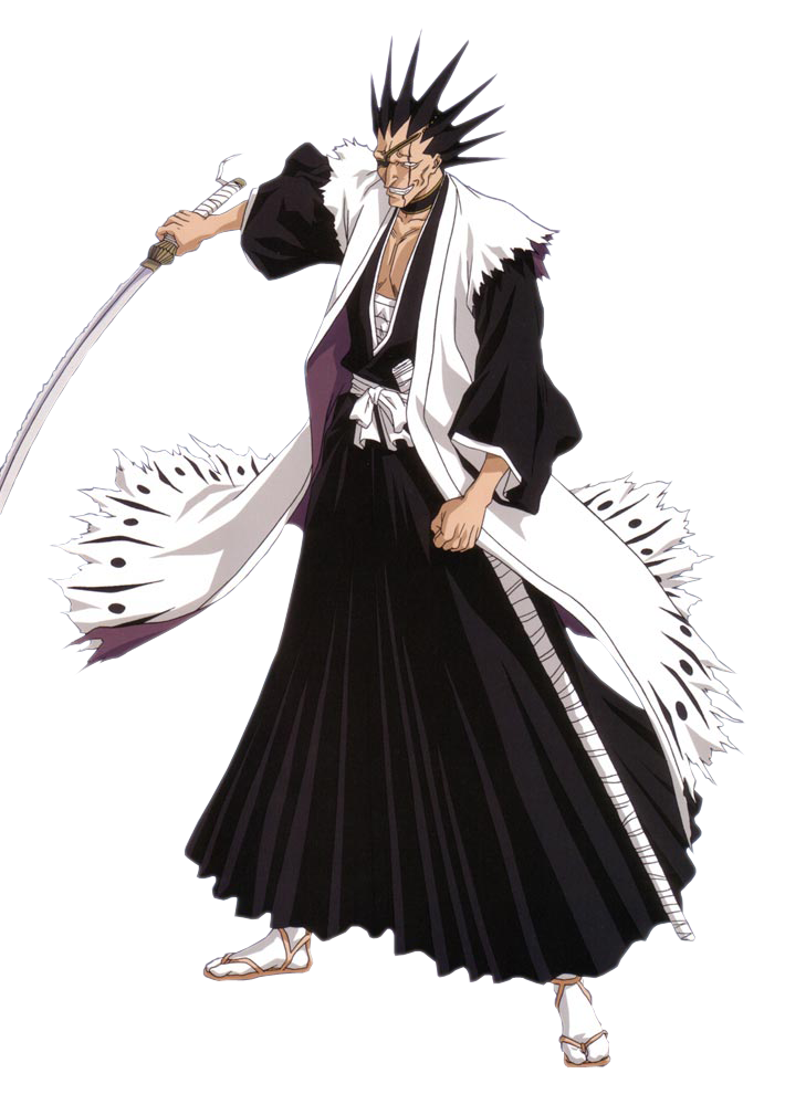 Character illustration of afro samurai and zaraki kenpachi