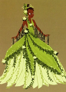 Tiana's wedding dress concept by Bill Schwab and Lorelay Bove.