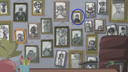 Tobey's portrait seen with portraits of the other villains