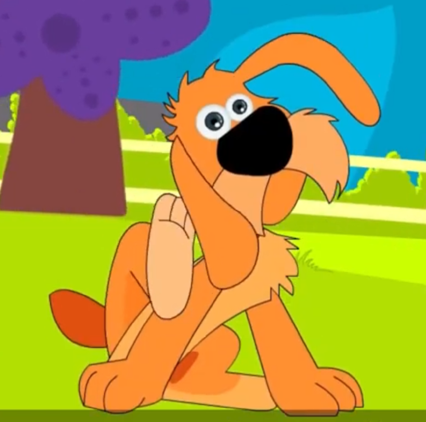 orange dog clipart