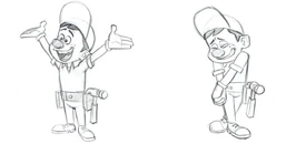 Fix-It Felix concept drawings.