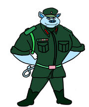 Taino lassing yao tsunoyasha army commander soldier pig sky blue cartoon dog a tat the rat a tat