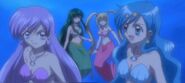 Four Mermaid Princesses (Underwater)