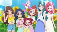 Princess Cures, Yui and Mascots with Momoka (Ep. 25)