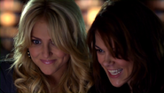 Amber and Lisa both smile as they ruin Carlita's party plans.