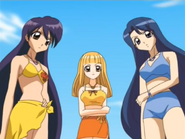 Three Mermaid Princesses in their Beach outfit.