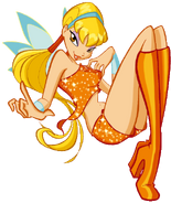 Winx Club Stella sitting png