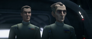 Admiral Rampart talking with Governor Tarkin.