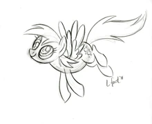 Lauren Faust's charity sketch of Derpy.