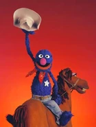 Marshal Grover with Fred the Wonder Horse.