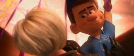Felix rescuing Calhoun.