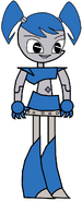 Jenny as she appeared in the pilot episode from 1999 "My Neighbor was a Teenage Robot".