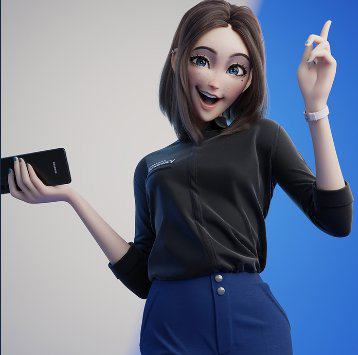 HD wallpaper: Sam (Samsung virtual assistant), fictional character