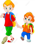 10214665-illustrazione-di-due-fratelli-vanno-a-scuola