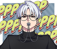 Rikai blowing into his whistle