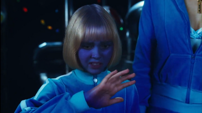 Violet is horrified to see that her hand is turning blue