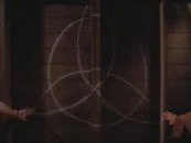 The Triquetra used as a window to find Abraxas. (Witch Trial)