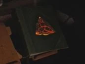 The symbol's most frequently seen on the cover of the Book of Shadows.