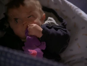 The Manticore Baby shimmering out.