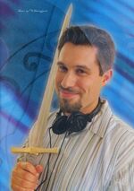 Derek Johansen with Excalibur
