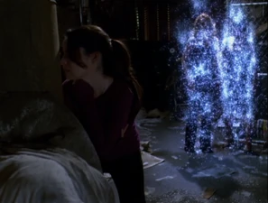 Paige orbing in with Phoebe.