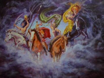 four horsemen of the apocalypse symbols