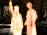 Zahn flaming out and remotely teleporting Larry to the Underworld.